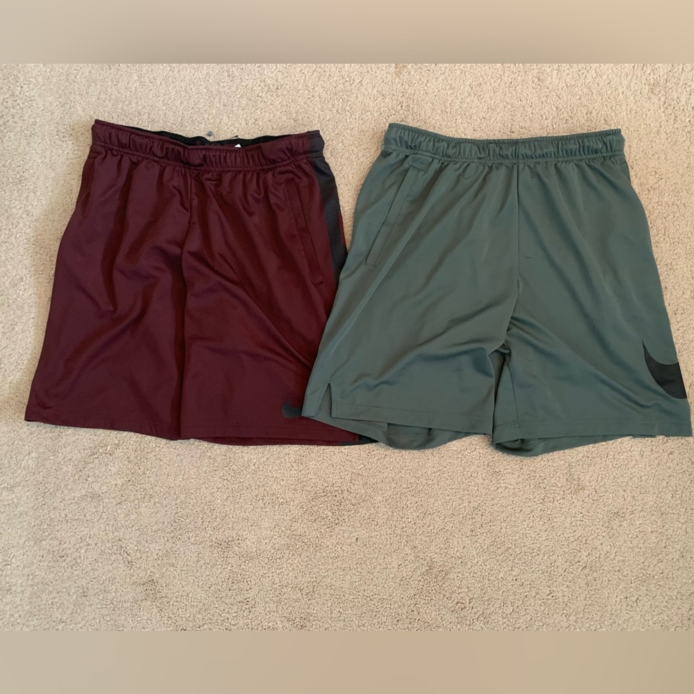 2 pair of Nike Dri-Fit gym shorts men’s size Large
